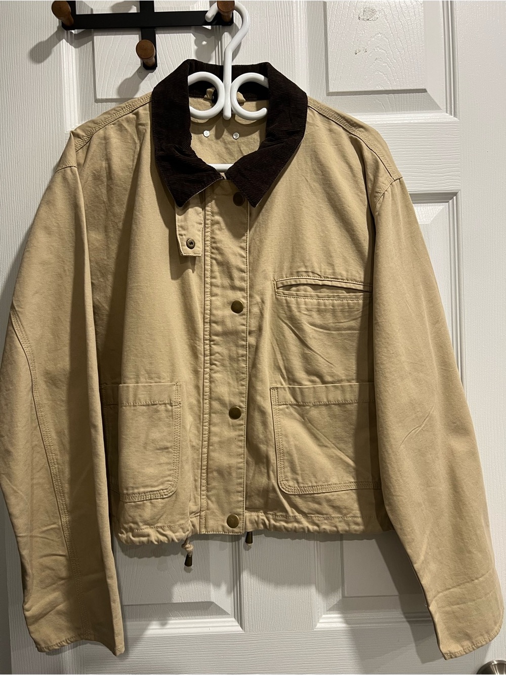 H&M Corduroy-collar canvas jacket